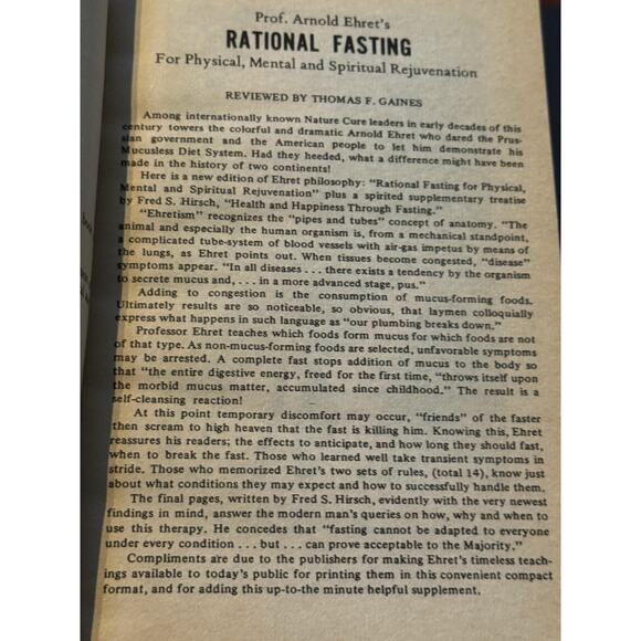 VTG Rational Fasting Arnold Ehret Book Original Physical Mental Spiritual Health - Picture 4 of 7